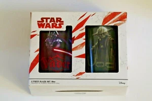 Neu Star Wars Vader & Yoda zweiteiliges Glas Set 16 Unzen Neu im Karton - Bild 1 von 4