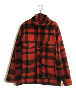 Filson Mackinaw Cruiser Wool Jacket Coat Red Size S Vintage Made in USA - Picture 1 of 6