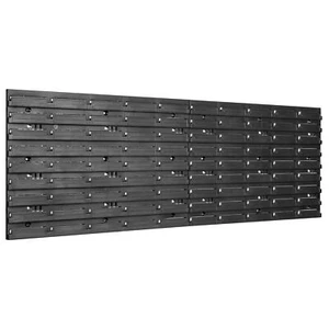 Wandplatte Kunststoff Wandregal 115 x 39 cm Halter Stapelboxen Sichtlagerkiste - Bild 1 von 7
