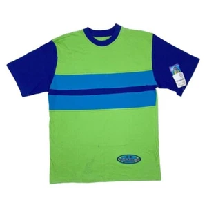 Vintage C&A VIRTUAL GENERATION Colour Block Multi Coloured T-Shirt Medium Large - Picture 1 of 4