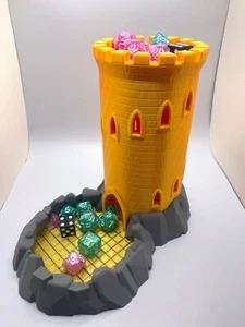 Castle Dice Tower with built-in Rock Tray designed for Board Games, MTG, DND. - Picture 1 of 35