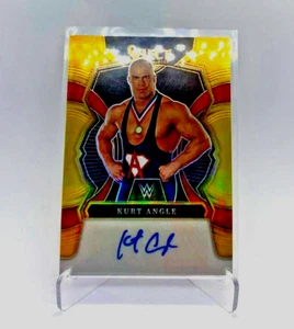 WWE 2023 "KURT ANGLE" Auto GOLD 03/10 Prizm Holo Panini Select Signatures - Picture 1 of 3
