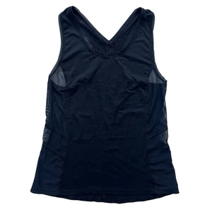 Camiseta sin mangas deportiva Lululemon para mujer talla pequeña negra malla laterales encarnación espalda deportiva - Imagen 1 de 17