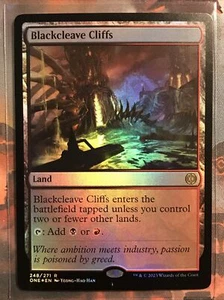 Magic The Gathering Blackcleave Cliffs FOIL All Will Be One ONE 248/271 raro casi nuevo - Imagen 1 de 2