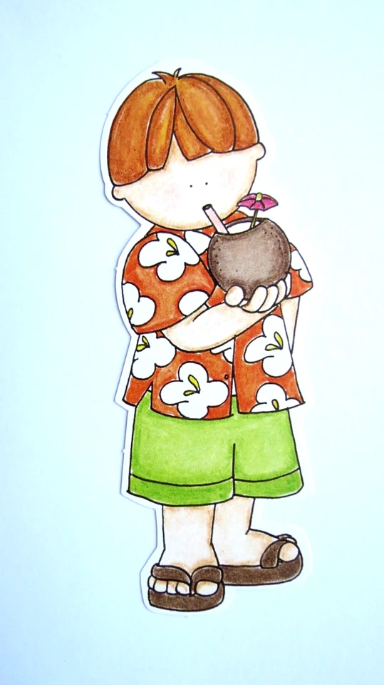 Camisa Paradise Boy Tropical Hawaiana RETIRADA 2005 My Mind's Eye Troquelada Foto 1 de 1