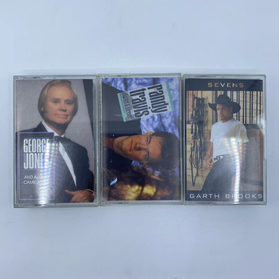 Lot of 3 Country Music Cassette Tapes - Garth Brooks, Randy Travis, George Jones - Image 1 of 4