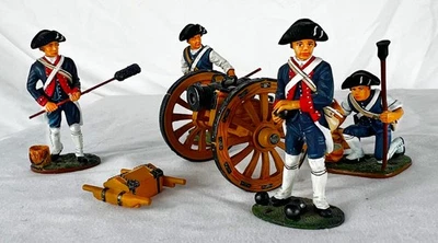 17285 Guerra Revolucionaria Americana-Estadounidense 6 libras pistola y tripulación Foto 1 de 3