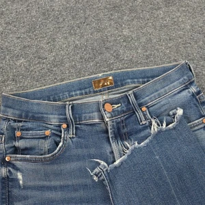 Mother Jeans Womens 26 Blue Denim The Insider Crop Step Chew Stretch Preppy USA - Picture 1 of 18
