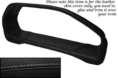 BLACK STITCH 96-04 FITS PEUGEOT 106 MK2 II PHASE 2 GAUGE HOOD SPEEDO LTHR COVER - Image 1 of 2