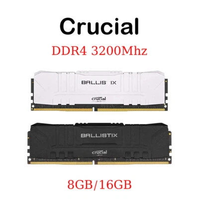Crucial Ballistix DDR4 3200MHz 288pin DIMM Desktop Gaming Memory 8GB/16GB/32GB - Image 1 of 4