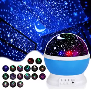 LED Night Star Sky Galaxy Projector Light Lamp Baby Room Dream RotatingKids Gift - Picture 1 of 16