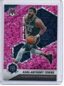 2020-21 Panini Mosaic Karl-Anthony Towns Timberwolves Pink Fast Break /20