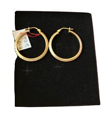 18k Real Dubai Gold Hoop Earrings