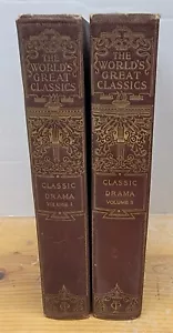 2 Bücher 1900 Die große Klassiker der Welt Universität Sammlung Drama Band I & II - Bild 1 von 9