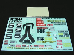 New Kyosho OPTIMA 2016 4WD Off Road Buggy Racer Precut Logo Decal Masking Sheet - Picture 1 of 4