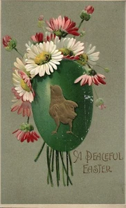 Peaceful Easter Chick Egg Daisys Postcard Series - Picture 1 of 1