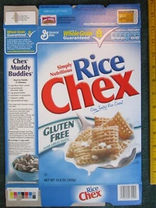 Caja de cereales vacía General Mills 2009 RICE CHEX Z6B8 - Imagen 1 de 2