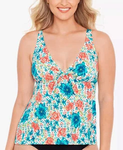 Swim Solutions Bow Tummy-Control Tankini Top 17C 349 - Picture 1 of 4