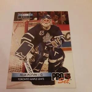 1992-93  Pro Set Toronto Maple Leafs Hockey Card #242 Felix Potvin - Picture 1 of 2
