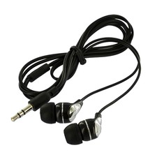 3.5mm Black Headphones Headset Earphones Earbuds Gym Running For SmartPhones