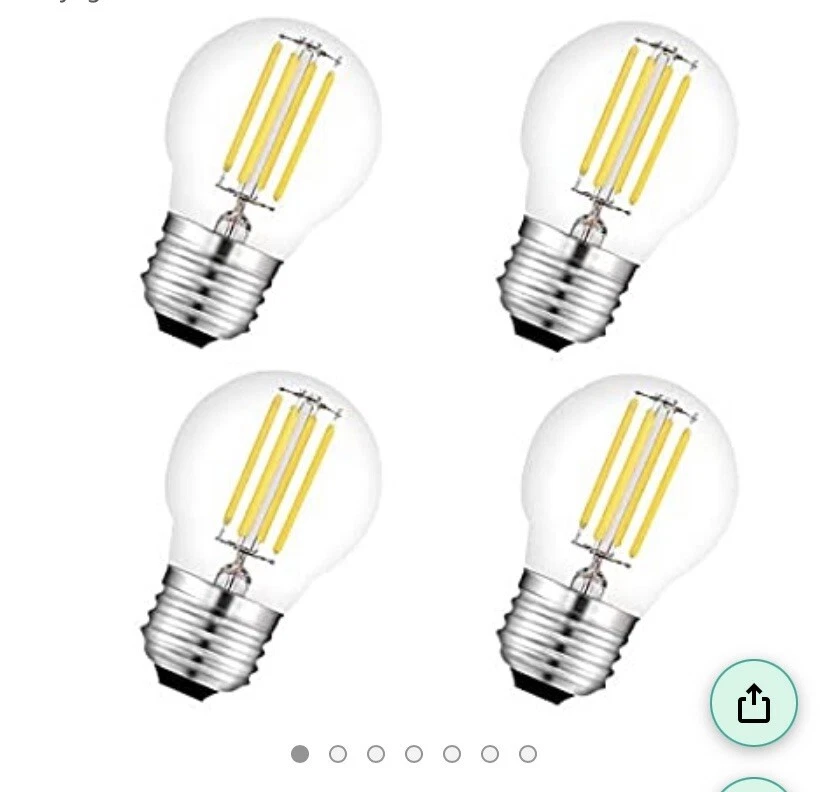 G45 E27 LED MINI GLOBE BULBS VINTAGE FILAMENT 40w EQUIV DAYLIGHT WHITE X4  - Image 1 of 1