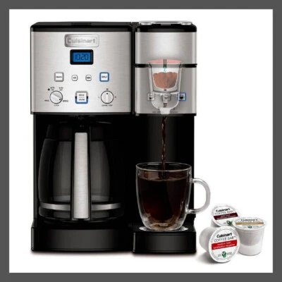 Cuisinart 100 oz Dual Coffee Maker Center 12 Cup Coffeemaker Brewer SS-15P1 - Image 1 of 4