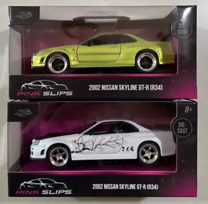 NEW 2025 Jada Pink Slips 2002 Nissan Skyline GT-R (R34) Green & WHITE VHTF 1:32 - Picture 1 of 3