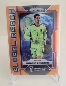2022 PANINI PRIZM WORLD CUP THIBAUT COURTOIS GLOBAL REACH ORANGE Ser #05/25 - Picture 1 of 2