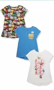 Marvel Girls and Toddlers Short-Sleeve Tunic T-Shirts, Pack of 3 - Picture 1 of 6