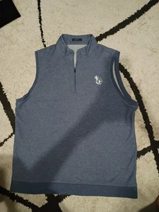 Turtleson Quarter Zip Up Vest Blue Size Large - Picture 1 of 3
