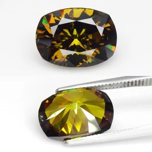 π Big 4.97ct VS Cushion Brilliant Natural Yellowish Green Demantoid Garnet Gem - Picture 1 of 6