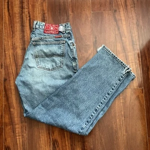 Jeans Vintage Lucky Brand 32x32 Calce Relajado Hecho en EE. UU. Peto Denim etiqueta #1 - Imagen 1 de 7