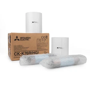 Mitsubishi CK-K76R HG Fotopapier Druckerpapier Farbband für CP-K60DW-S - Picture 1 of 6