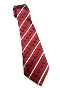 Gucci italienische Seidenkrawatte Halsbekleidung rot weiß Streifen Executive Krawatte L60”x4”W - Bild 1 von 7