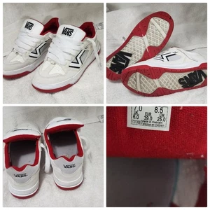 Vans Upland Contrast Stitch White & Sun Dried Tomato Red SIZE 7M/8.5W - Picture 1 of 5