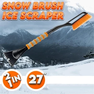 Ice/Snow Removal Tool Scraper Brush For Car Windscreen With Ergonomic Handle NEW - Picture 1 of 13