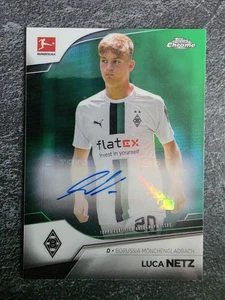 2023 Topps Chrome Bundesliga Green Refractor Auto - Luca Netz - 44/99 - Bild 1 von 2