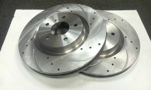 JAGUAR XF 2.2 DIESEL REAR DISCS DRILLED AND GROOVED - Picture 1 of 1