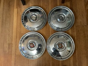 Set Of Four, 1955-56 Ford 15” Hubcaps. #fd 55-56 Wc - Picture 1 of 9