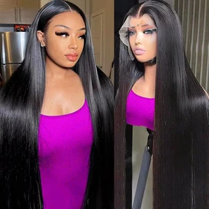 30 Inch 13x6 Lace Front Wigs Human Hair 200 Density Straight HD Lace Front Wi... - Picture 1 of 8