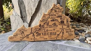 Decorative Virginia Totally Bamboo Wood Cutting Board - Picture 1 of 5
