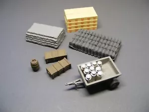 1:76th Scale Accessories Loads, Crates, Barrel & Trailer with Churns FREE P+P - Picture 1 of 2