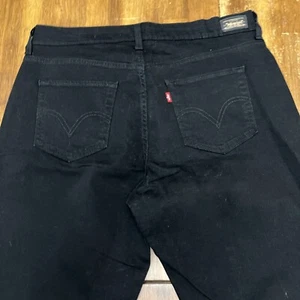 Levi's Classic Straight Jeans Damen 18M schwarz Stretch hoher Bund Freizeit Denim - Bild 1 von 9