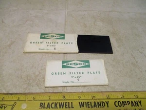 VTG Besco Green Filter Plate 2" x 4 1/4" #5 Welding Lens Qty 2 - Picture 1 of 2