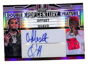 2023 Leaf Pop Century Offset & Quavo 1/7 Pink Dual Auto Autograph Card The Migos