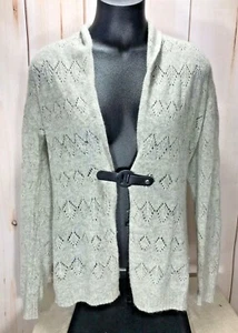 Cynthia Rowley 100 % Kaschmir Einzelverschluss offene Strickjacke Pullover grau Small - Bild 1 von 10