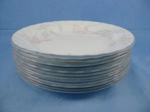 Corelle PINK TRIO Set Of 12 Bread & Butter/Dessert Plates 7.25” Pastel Floral - Picture 1 of 8