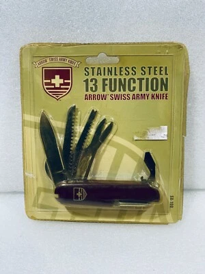 Nueva Navaja Suiza Flecha 13 Funciones Acero Inoxidable De Colección, SA-100 - (LEER) Foto 1 de 4