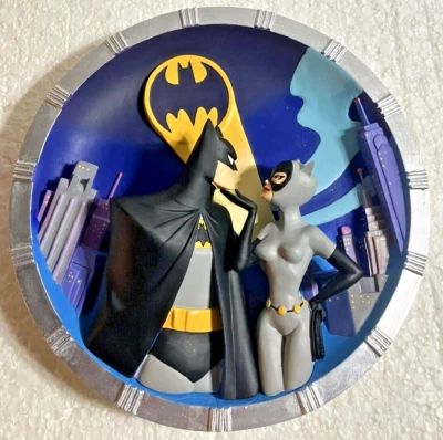 Warner Bros~ 1997~Batman & Catwoman~Placa de coleccionista 3D~#562/2500~Edición limitada~Sin caja Foto 1 de 4