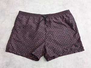 Pantalones Cortos de Natación Burberry Brit Para Hombre Medianos Borgoña Forrados Playa Geométricos M - Imagen 1 de 13